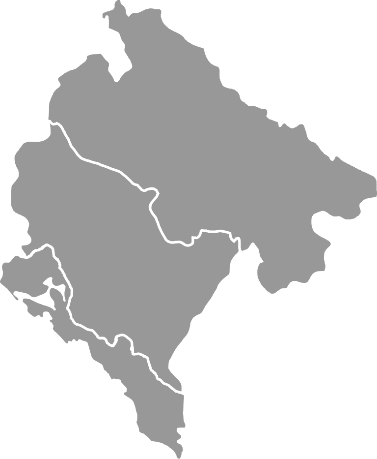 Mapa Crne Gore sa regionima