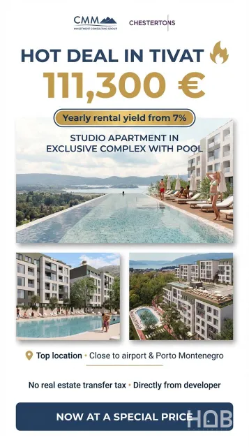 Satılık, Apartment In New Building, Tivat