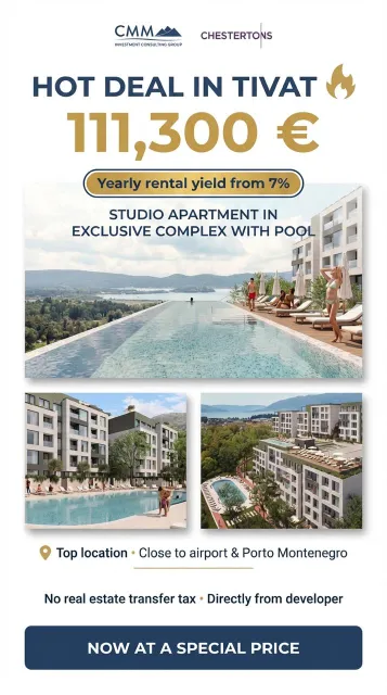 Satılık, Apartment In New Building, Tivat