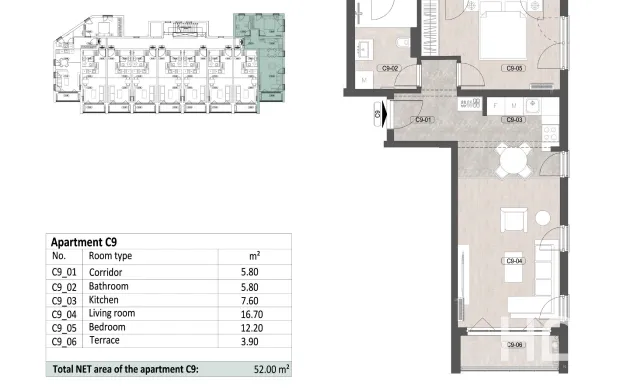 出售, Apartment In New Building, 48 m², Herceg Novi