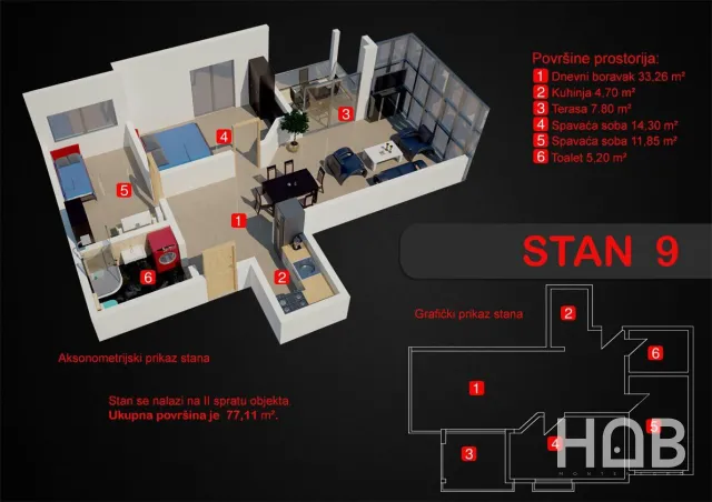 À vendre, Apartment In New Building, 41.53 m², Bar