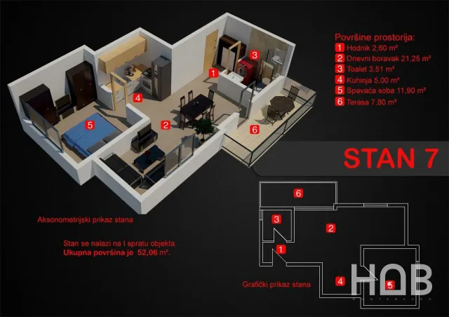 À vendre, Apartment In New Building, 41.53 m², Bar